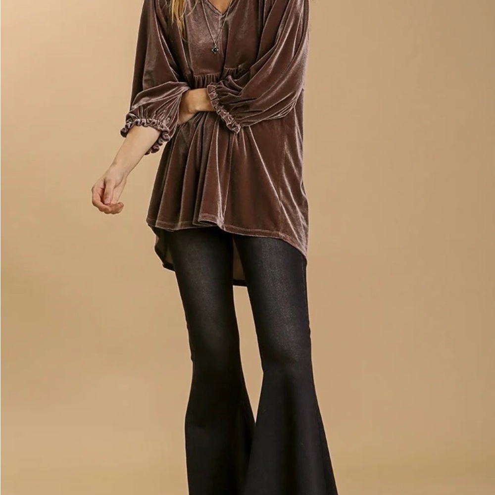 Umgee Velvet Tunic Top
